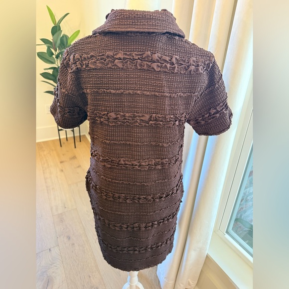 English Factory Brown Textured Mini Dress size Small - Picture 5 of 8